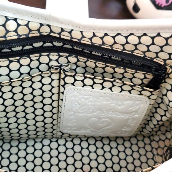 Brighton Tan and White Woven Shoulder Bag - Picture 9 of 9